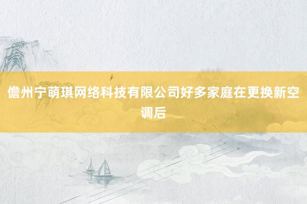 儋州宁萌琪网络科技有限公司好多家庭在更换新空调后